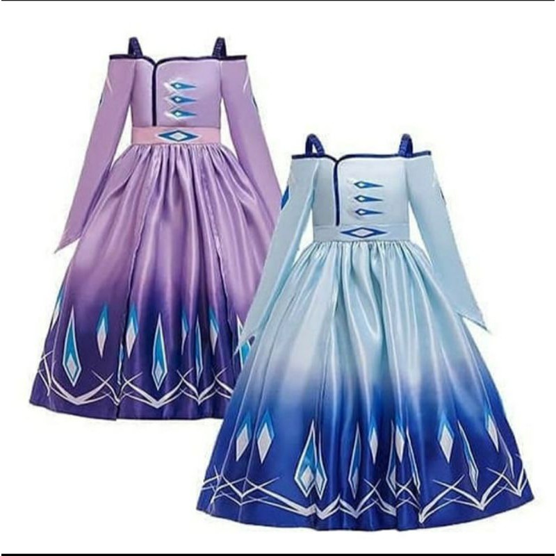 Dress Pesta Anak Perempuan/Gaun Pesta Frozen/Baju Pesta Frozen 5-10 Tahun
