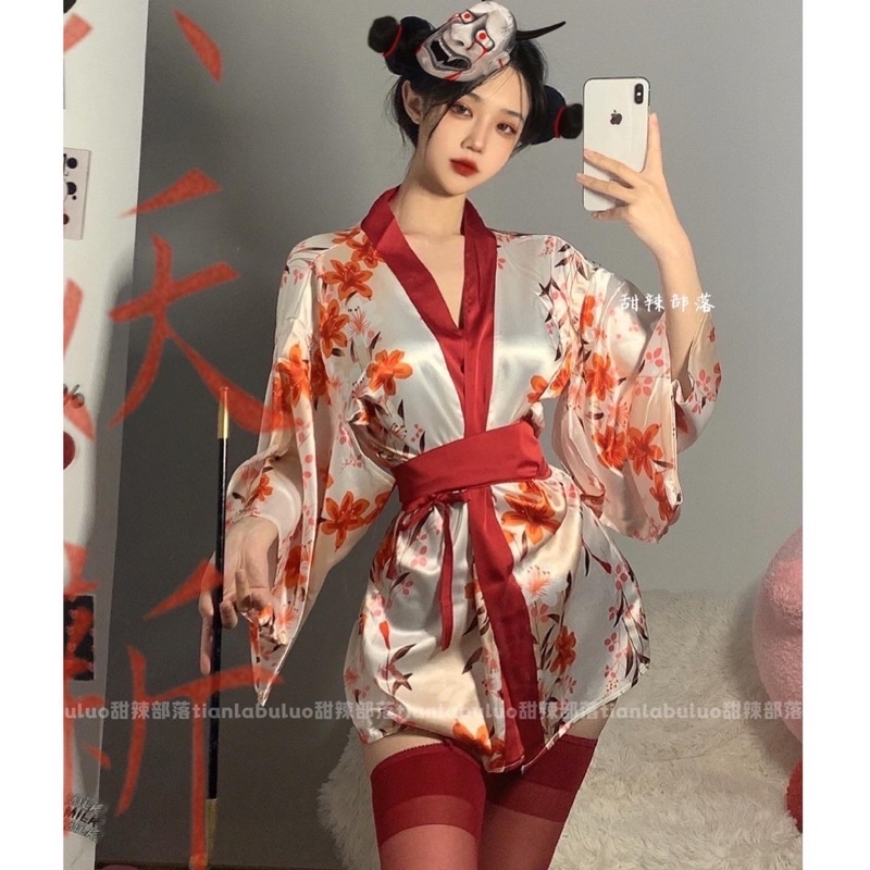 Lingerie Cosplay kimono jepang / Kostum jepang / Lingerie kimono baju tidur sexy wanita 225