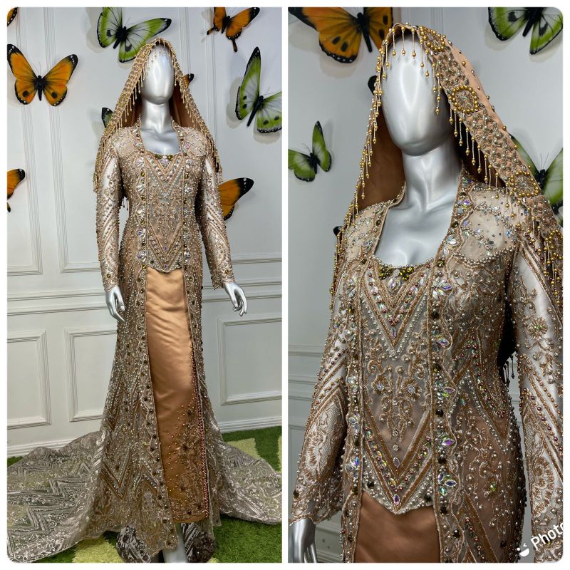 TERBARU SET KOMPLIT KEBAYA PENGANTEN MUSLIMAH MODERN MASA KINI / GAUN  MASA KINI/KEBAYA PENGANTIN TERBRU/KEBAYA AKAD