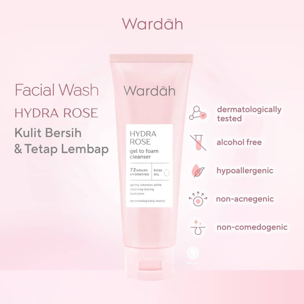 Wardah Hydra Rose Gel To Foam Cleanser - 100ml