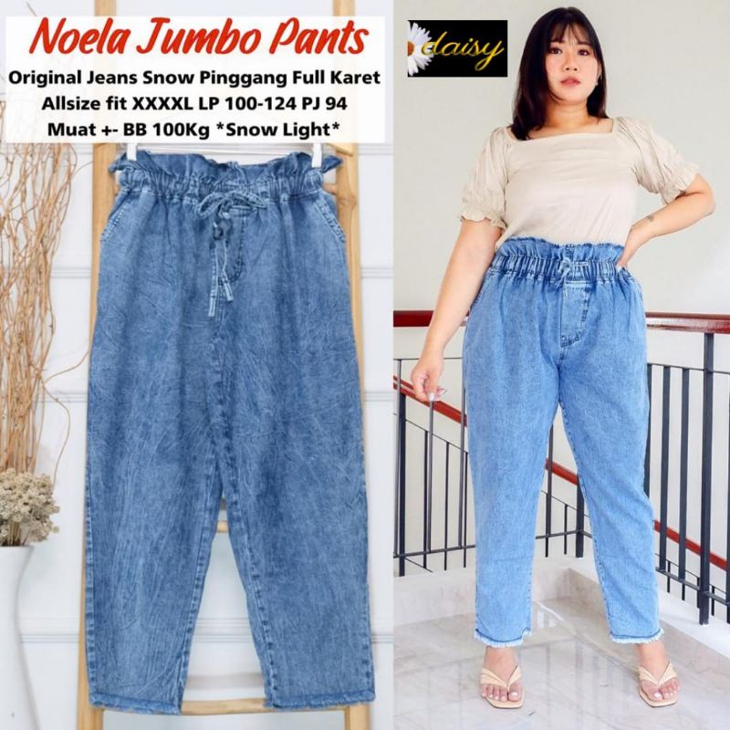 Celana jeans jumbo big size xxxxl noela pants