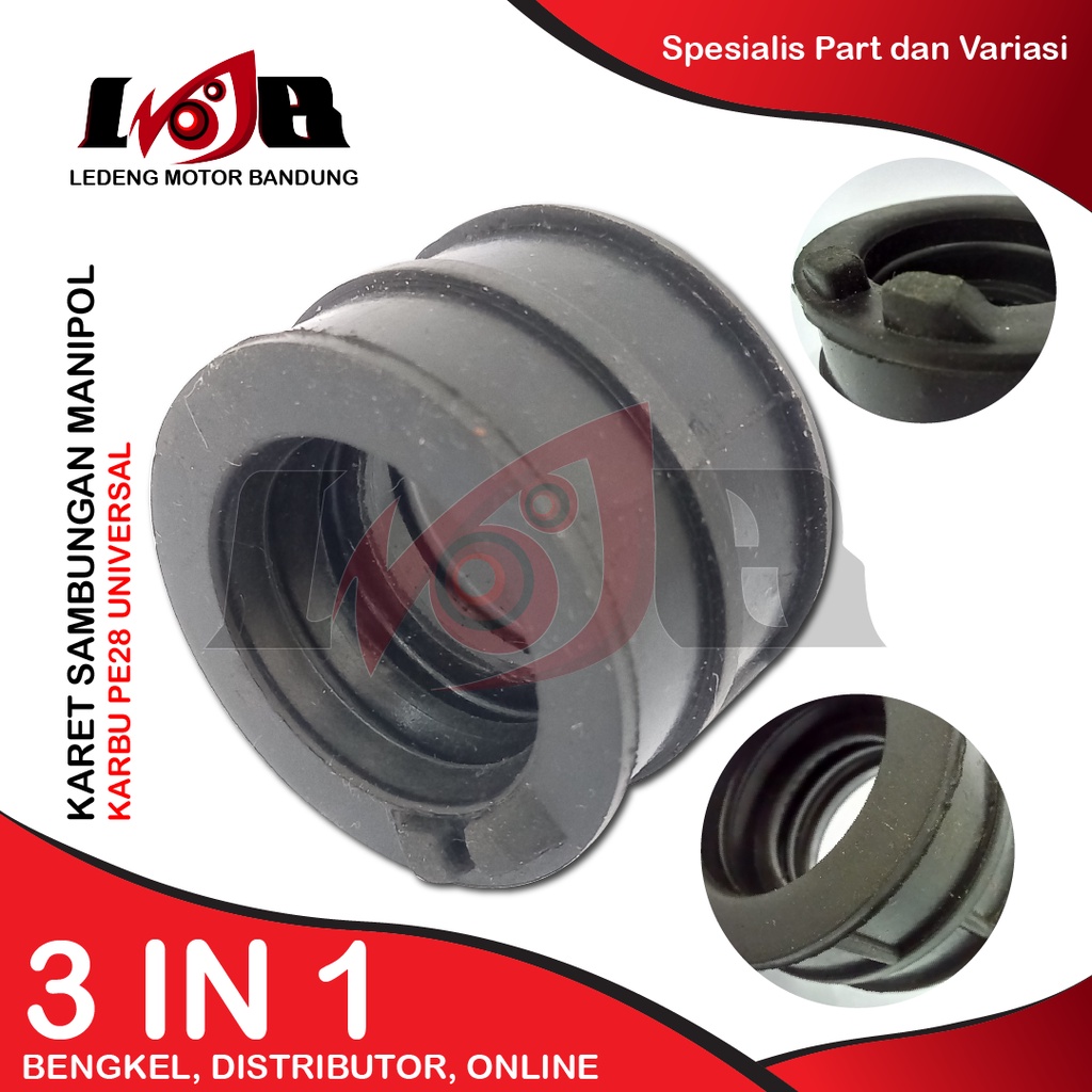 Karet Sambungan Manipol Intake Carburator PE28 Manifold Manipul Filter Motor