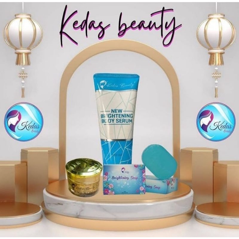 Viral  Paket 3in1 Pemutih Wajah dan Badan Kedas Beauty Original 100% BPOM