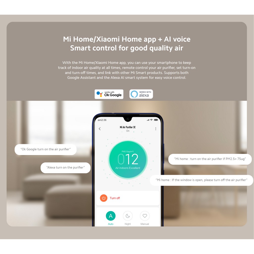 Mi Air Purifier 3 / 3H / 3C / 4 Lite - Penyaring Pembersih Udara