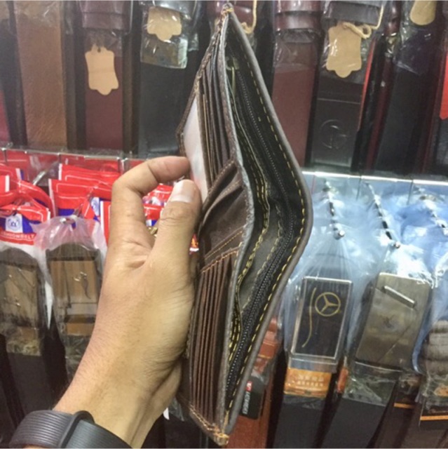 [[antonHilmanto]] dompet pria bahan kulit asli import berkualitas kulit basah ukuran tanggung 3/4 #dompet #dompetpria #dompetkulit