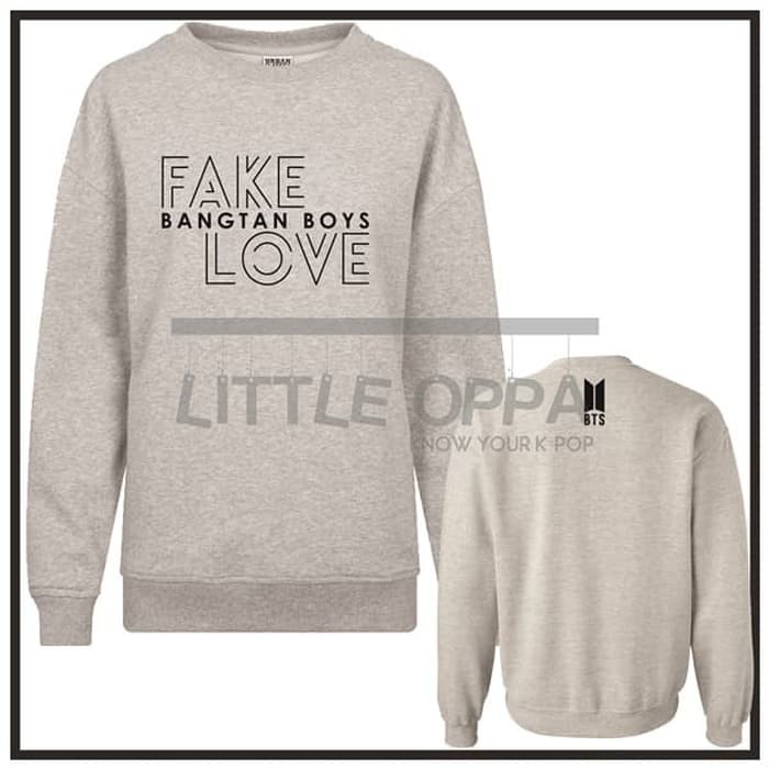 LOP810 JACKET SWEATER KPOP BTS FAKE LOVE BANGTAN PREMIUM FLEECE
