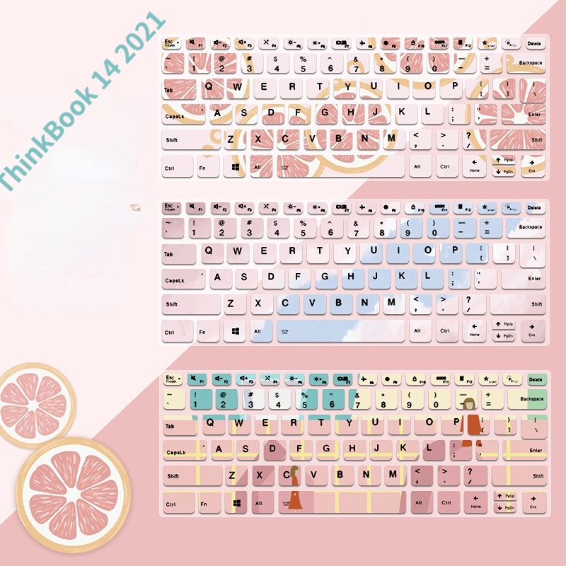 Cover Pelindung Keyboard Laptop Lenovo ThinkBook 14 2021 Anti Debu Motif Kartun Bunga