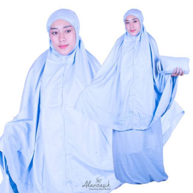 Alantasik - Mukena Viral Yurie / Mukena murah Polos Super Silky telekung Jumbo R.12