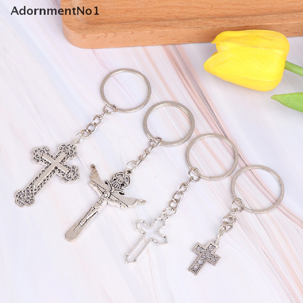 (AdornmentNo1) 1pc Gantungan Kunci Bentuk Salib Yesus Kristen