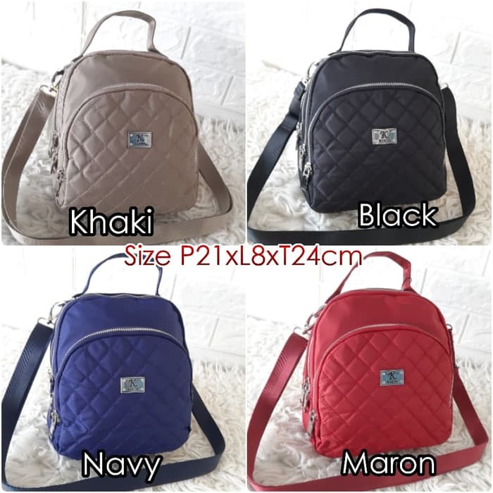 Tas Gendong Cewek Perempuan Wanita Merah Boneka Ransel Hang Ou I FH338 Kl0826Klum 3In1 Bordir Size