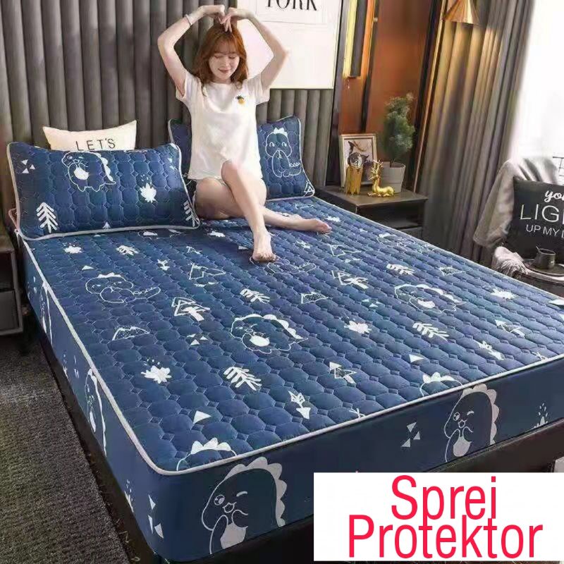 Sprei Waterproof / Sprei Protektor bermotif  ukuran 180x200cm-Baby dinos