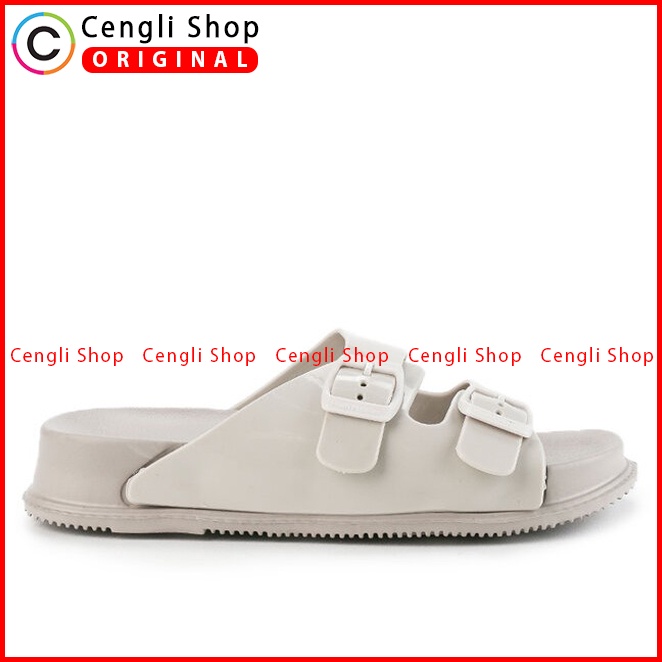 SANDAL SLIDE WANITA HUSH PUPPIES ORIGINAL CASUAL BRANDED GREY HW21