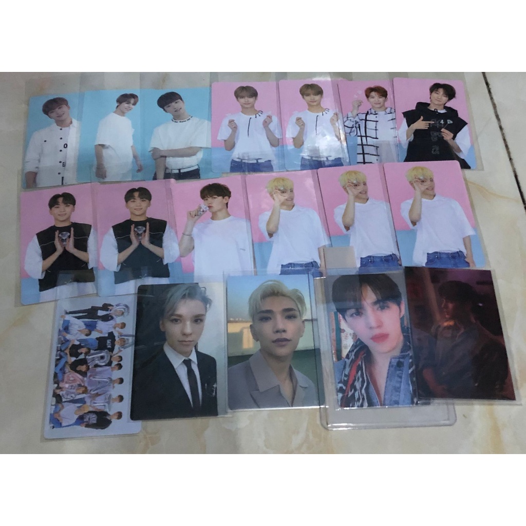 TC cargen 3 Seungkwan, Vernon, Dino, TC cargen 4 Jun, Woozi, The8, Vernon, Dino, TC grup, Photocard 