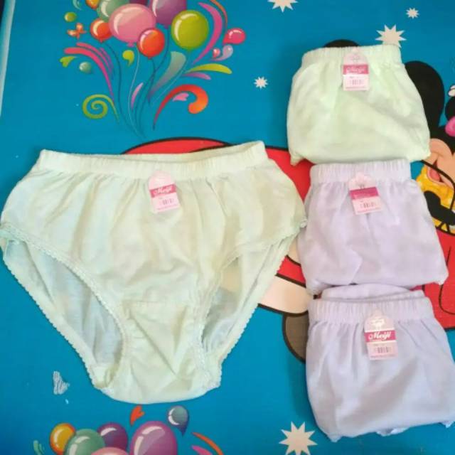 12 PCS CD MEJI DEWASA BAHAN KATUN TERMURAH | CD WANITA MEIJI MEIJO RENDA JUMBO