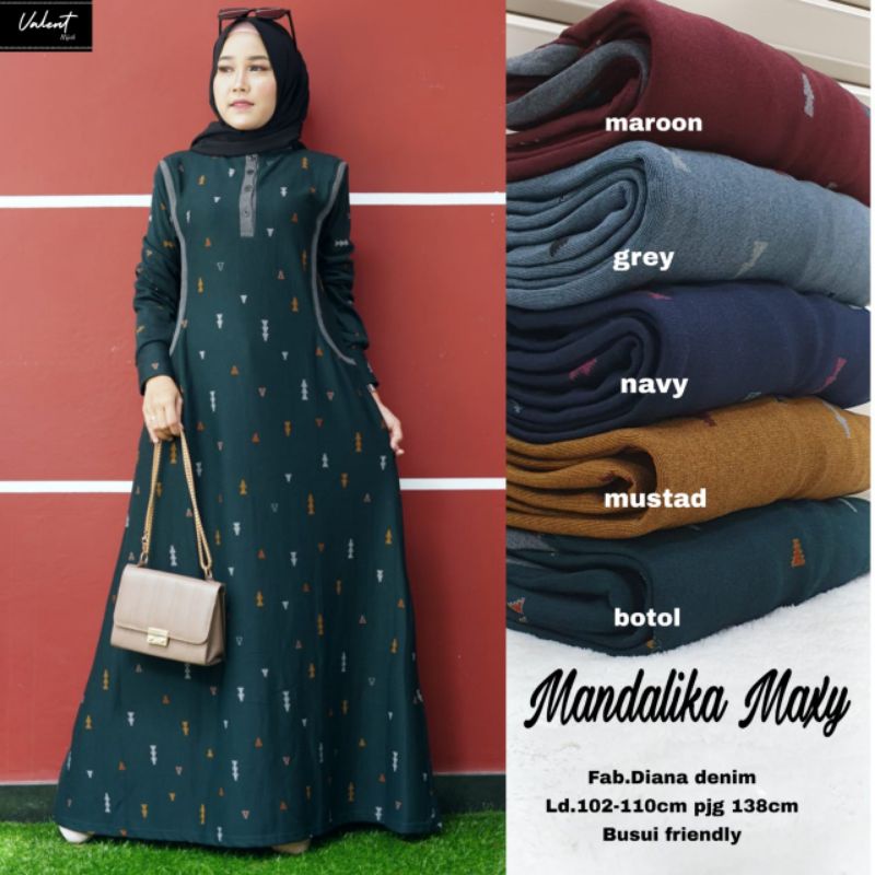 Mandalika Maxy Ld 102-110cm bahan Diana Denim