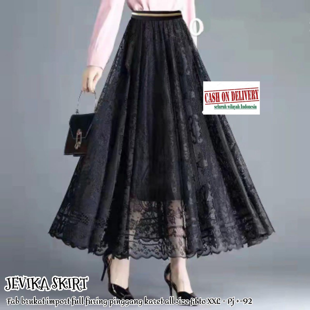 Rok brukat premium import / rok brukat dewasa/ rok brokat / rok wanita dewasa / Jevika skrit / premi