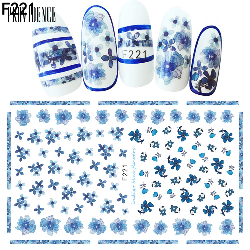 Providence 1 Sheet Flower Leaves Design Nail Art Stickers Decals Tips DIY Manicure Decor