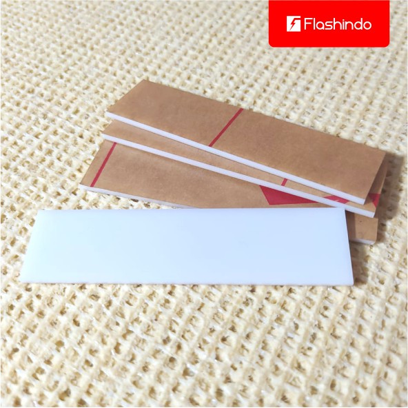 

Bahan Nama Dada / Name Tag Akrilik / Acrylic Putih Susu Polos Cutting 8 x 2 cm