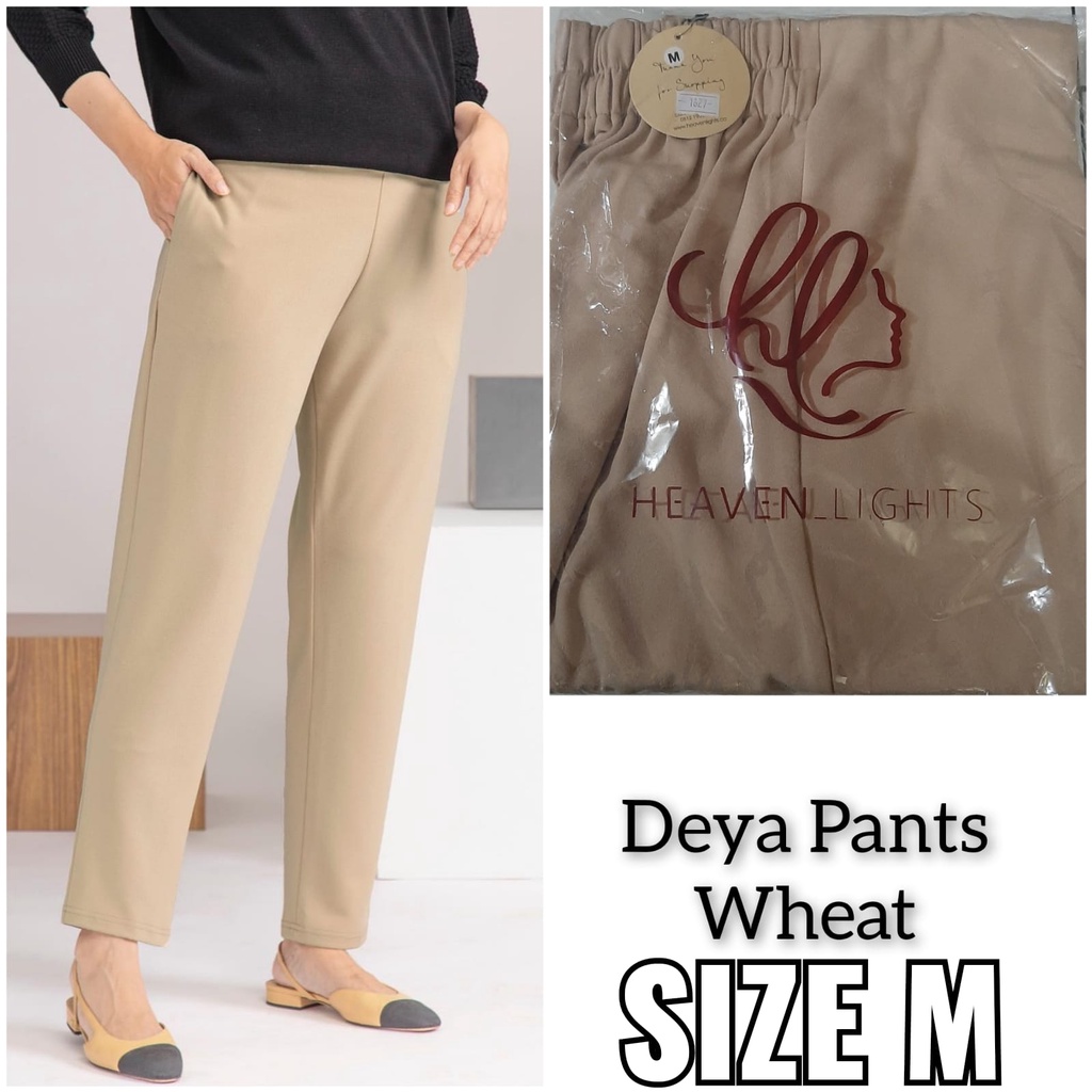 DEYA PANTS HL HEAVEN LIGHTS S M L XL BLACK WHEAT NAVY WHITE PEANUT LIGHT GREY CAPPUCINO LIGHT DUSTY 