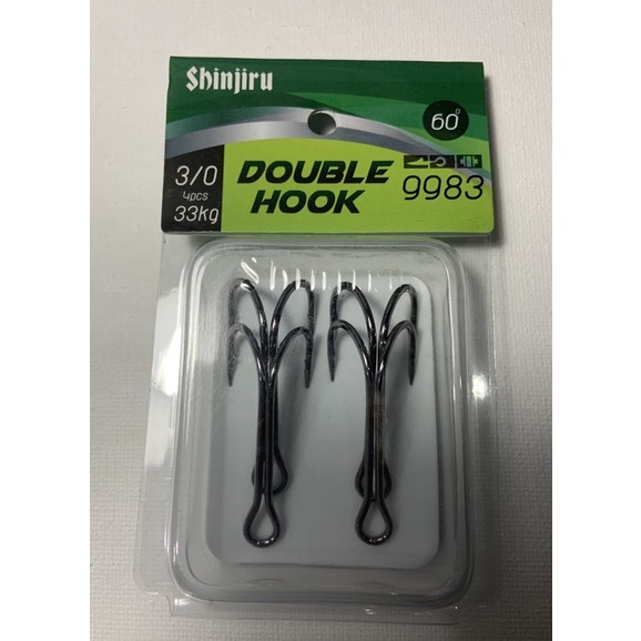 Double Hook shinjiru 60° black nickel-3/0