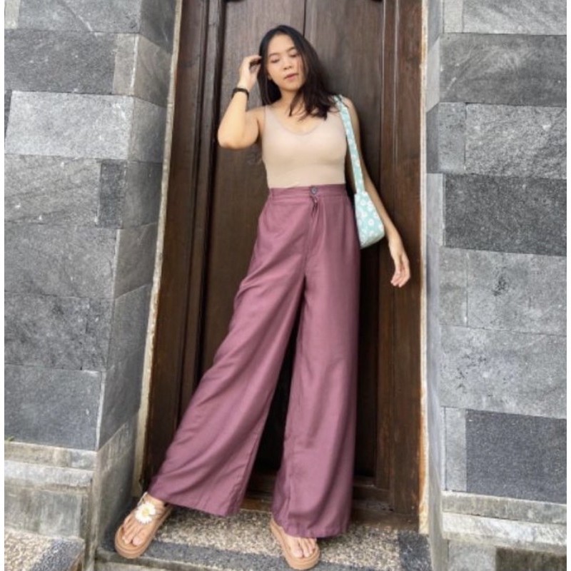 CELANA PANJANG KULOT HW MOTIF POLOS BALI