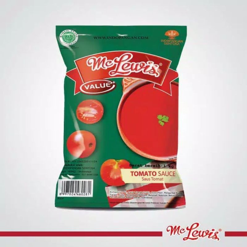 

Mc Lewis Tomato Sauce Value 1 Kg / Saus Tomat