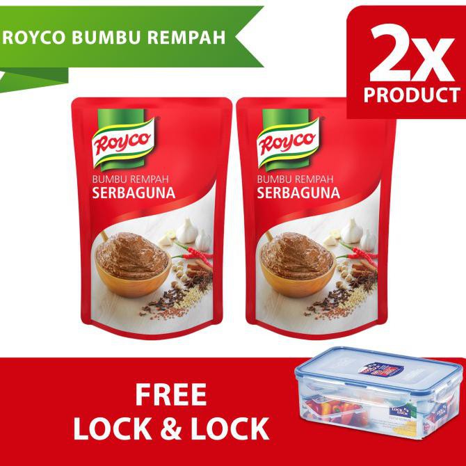

READY BAYAR DITEMPAT Royco Bumbu Rempah Serbaguna 525G Twinpack Free Lock & Lock BERMUTU Kode 32