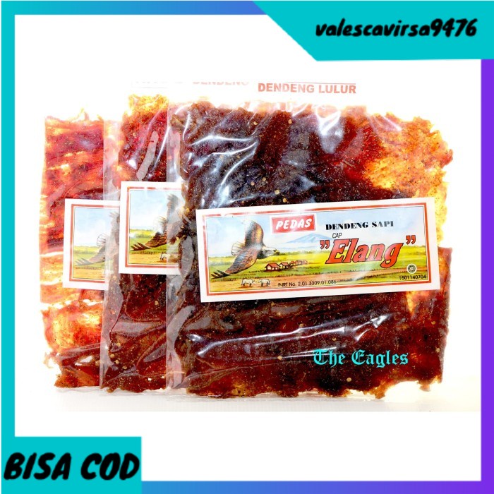 

⭐BISA COD⭐ Dendeng daging sapi ELANG Lulur Solo 250 gr halal special beef jerky - Ayam manis