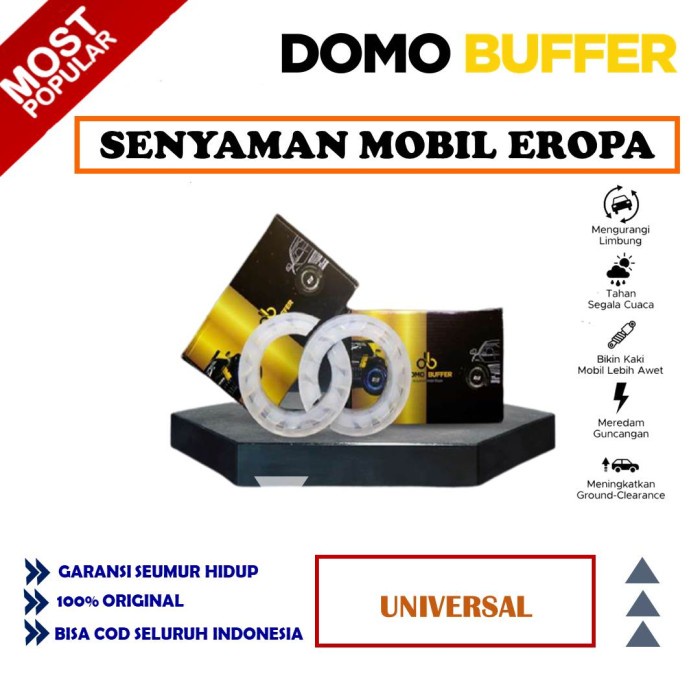 Domo Buffer Damper Stabilizer Mobil Peredam Guncangan Anti Limbung - Karet Damper Shock Semua Mobil