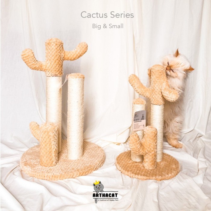 BUNDLING Cat Tree Cactus Big &amp; Small - Garukan Rumah Kucing Arthacat