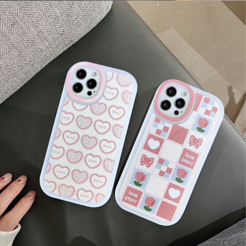 Compatible Case For iPhone 11 7Plus 8Plus 12 13 14 Pro MAX X XR XS 6 6S 7 8 Plus SE 2020 Big Eyes And Small Waist Full Screen Pink Love Phone Case