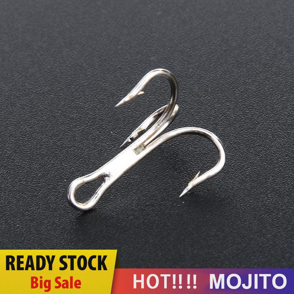 MOJITO 50pcs Barbed Crank Sharp Fishing Hooks Tackles with 3 Anchors