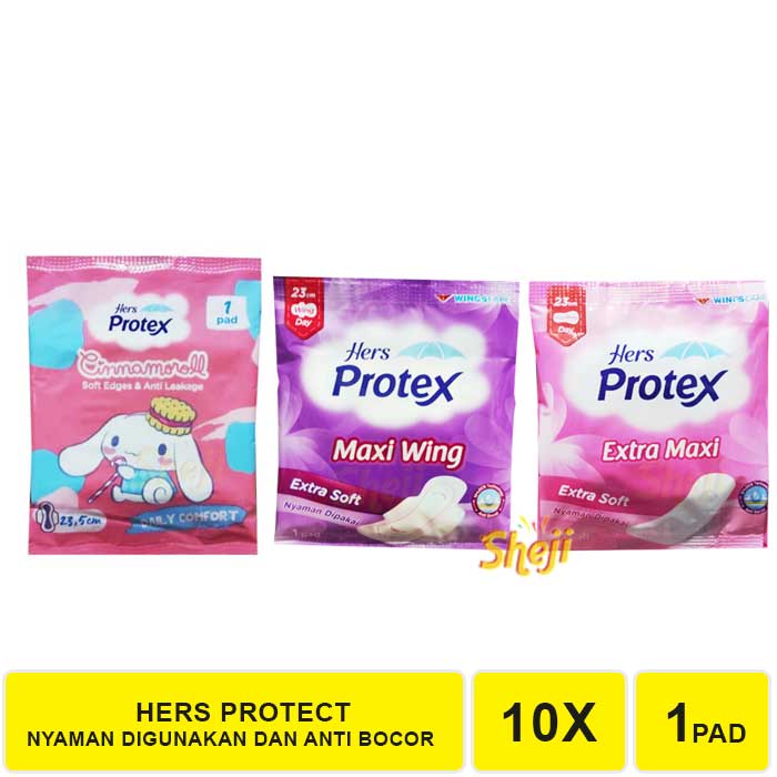 PEMBALUT HERS PROTEX / HERS PROTECT DAILY COMFORT 1 PAD + WING (1 RENCENG ISI 10 SACHET)