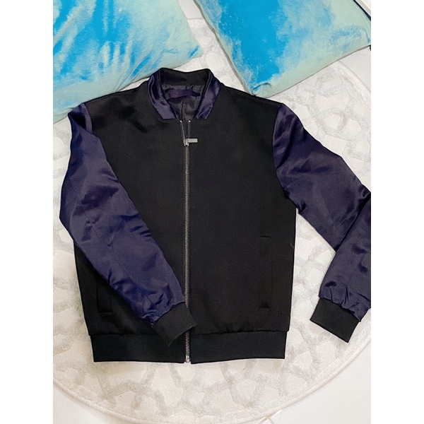 Preloved The Executive Bomber Jacket Black & Navy