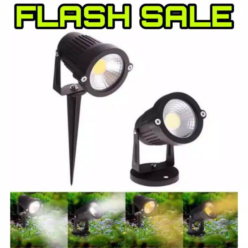 Lampu Sorot Taman 5w Led Sorot Outdoor 5 watt Cob Tancap Piring