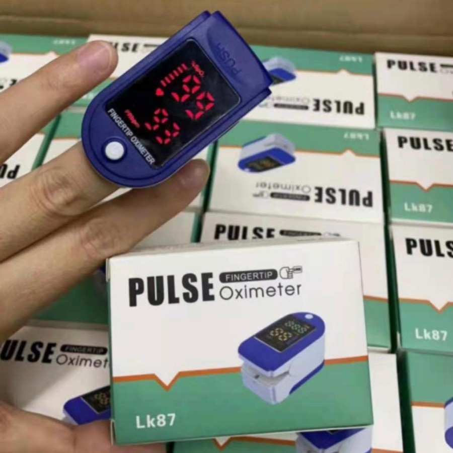 Fingertip LK87 1WARNA Pulse Oxymeter Fingertip Oximeter SpO2 LED Full Colour  - OXIMETER LK87 1WARNA