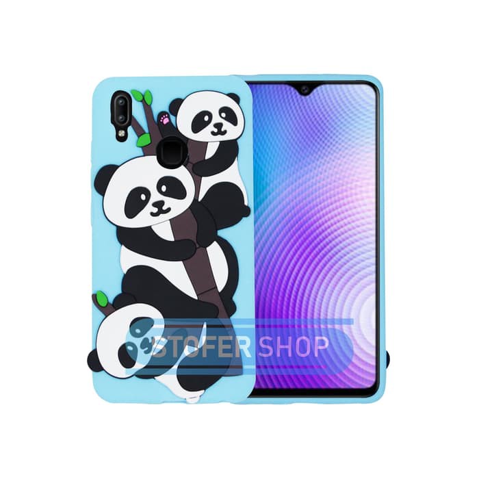 Case Boneka PANDA Vivo Y91 Casing Karakter / Softcase/ Silicon 3D