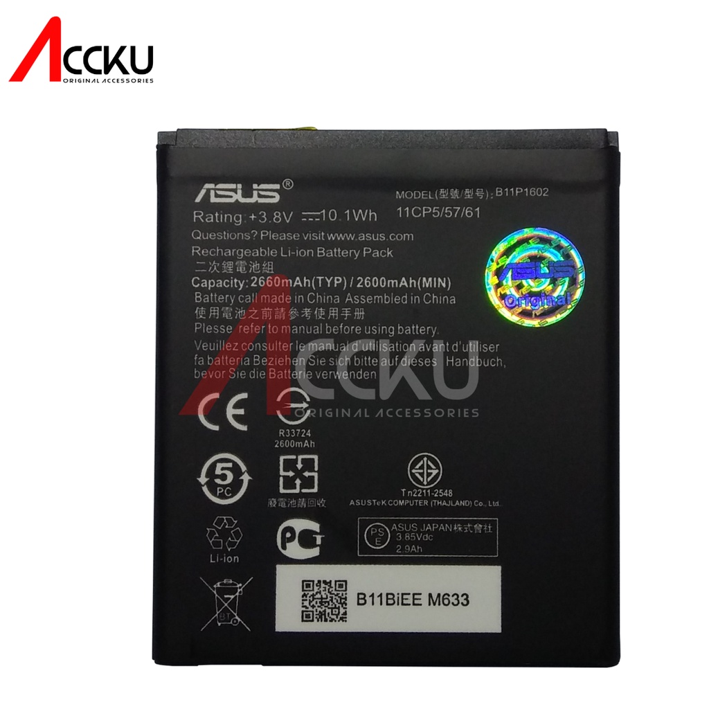 BATERAI BATTERY ASUS ZENFONE 3 GO GO LTE 5 INCH B11P1602