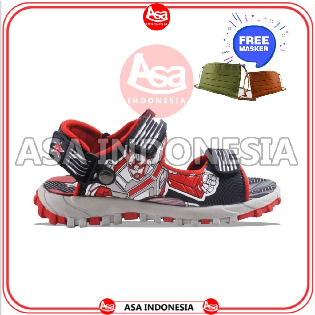 TREKKERS Sandal Anak G-Optimus  Hitam / Merah