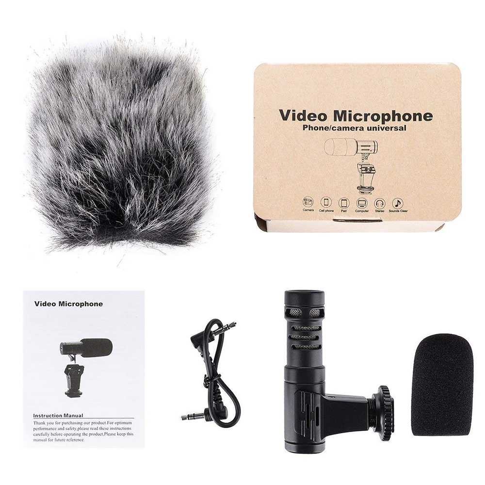 TaffStudio Camera DSLR Shotgun Microphone 3.5mm - MIC-06 - Black