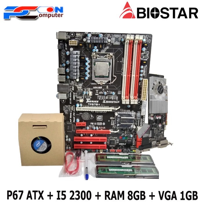 Paket Mainboard Mobo Motherboard P67 ATX dengan Processor i5