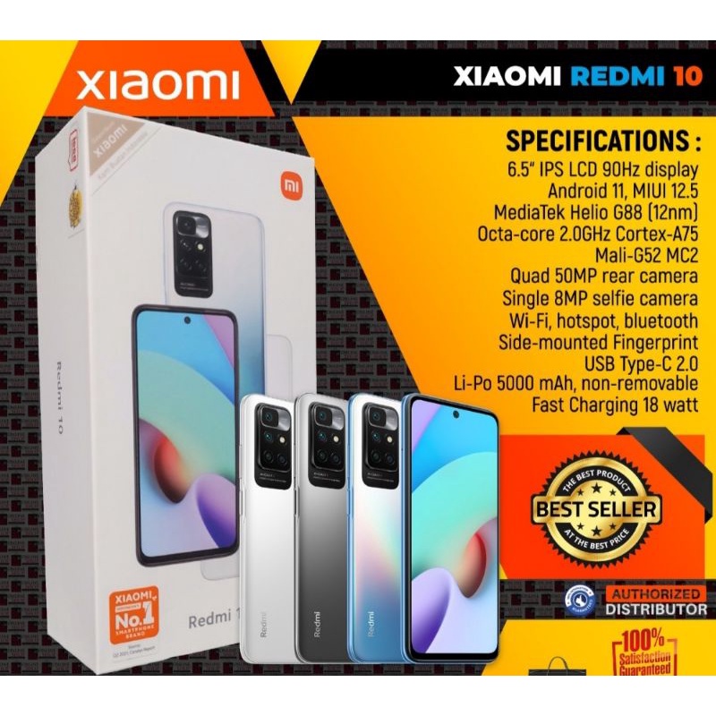 Redmi 10 6/128GB Garansi Resmi