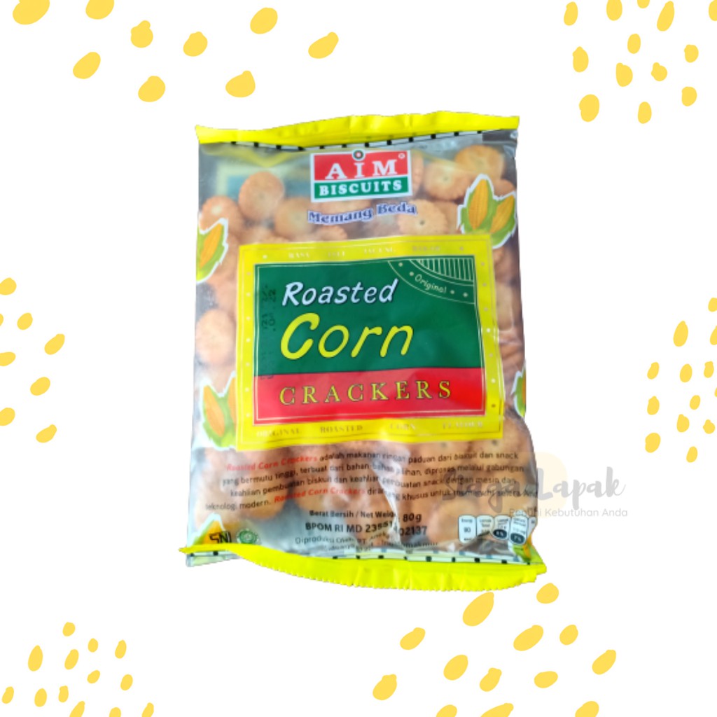 AIM Biskuit Rasa Jagung - Roasted Corn Crackers 80gr