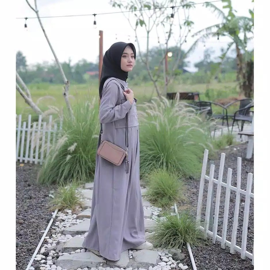 Baju Muslim wanita Pakaian Muslim Wanita Syari Muslim Remaja Gamis Modis Wanita 2020 Terbaru | ALUNA