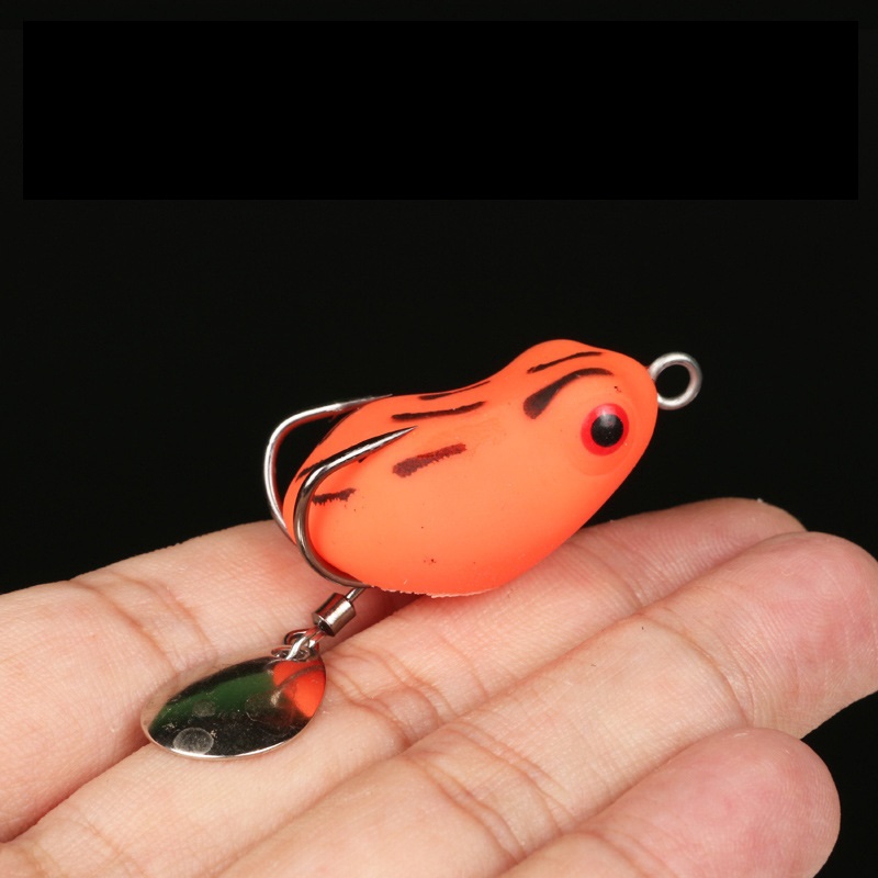 Shengyao 1Pcs Soft Frog Umpan Pancing 3cm/4.2g Fishing Lure Bentuk Katak Lembut Ukuran Dengan Kail Ganda Bass Wobbler Floating Sequin Bait