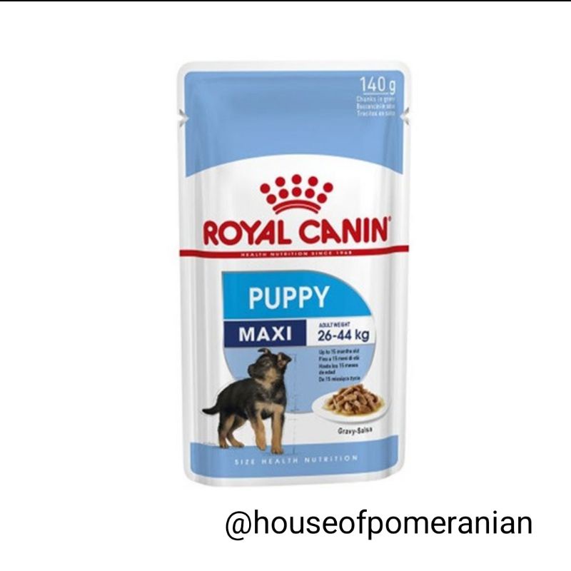 royal canin maxi puppy wet food 140gr makanan basah anjing