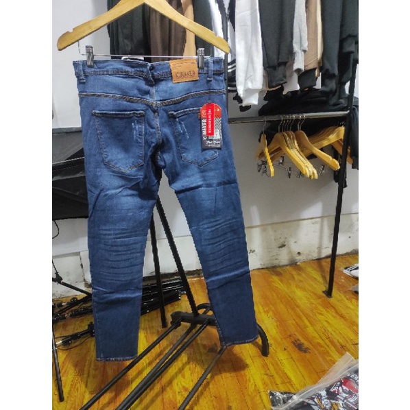 Celana Jeans Pria sobek lutut robek ripper premium bioblitz hitam size 27-34 slimfit levis pria