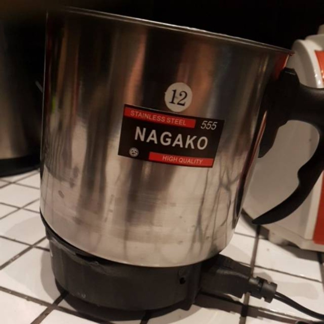 Electric Pot Stainless Steel Stel Teko Listrik Pemanas Air Masak 11cm