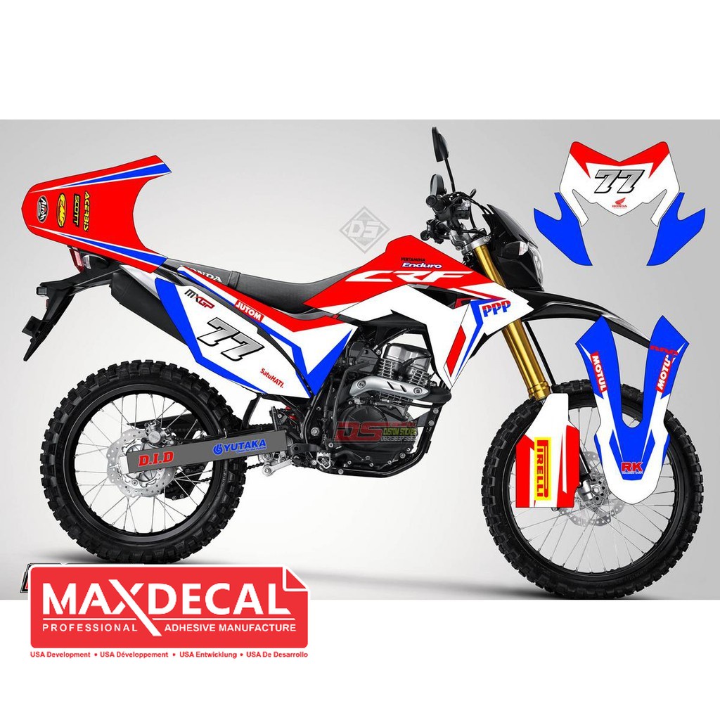 Decal CRF 150 L Biru Merah