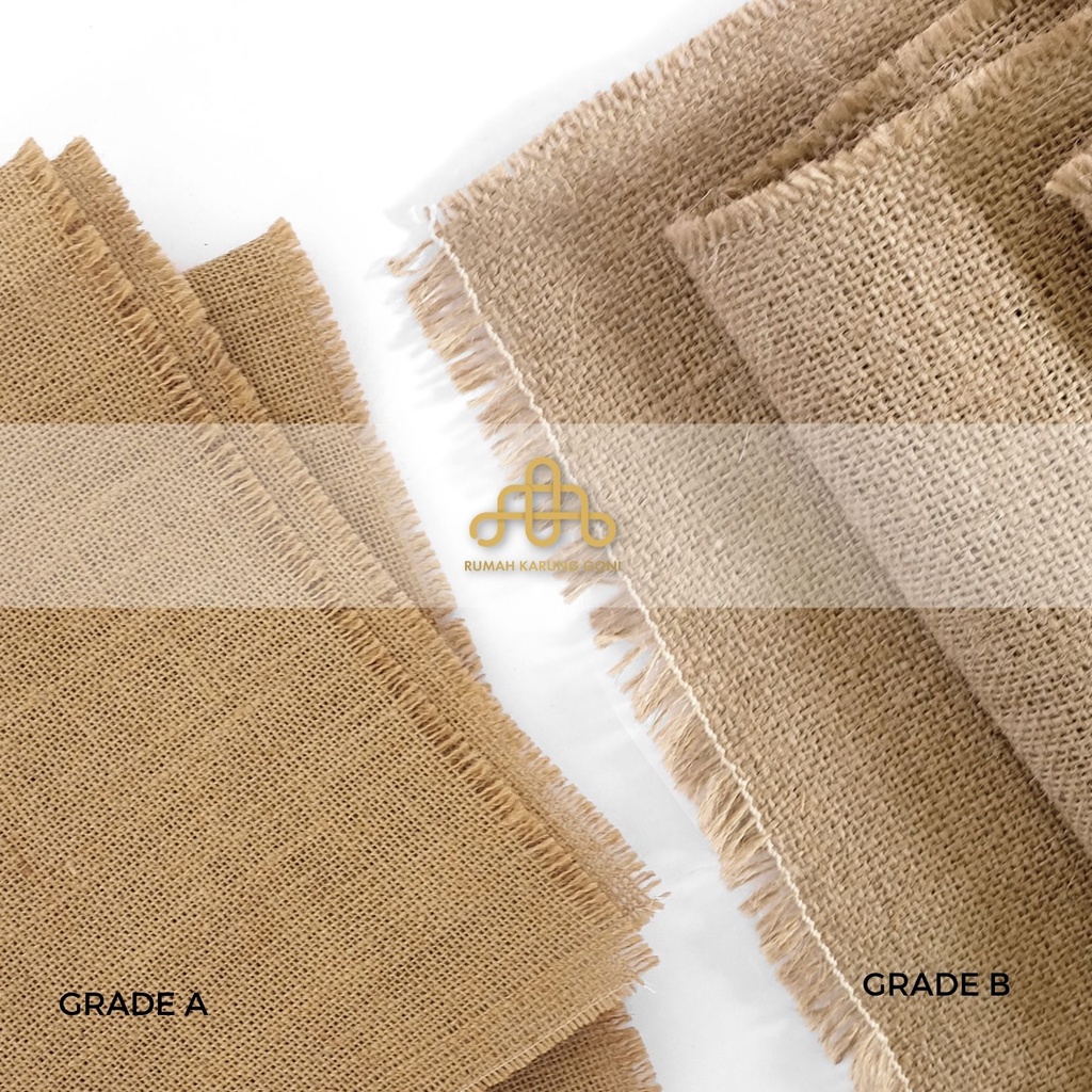 Kain Goni Baru 1 Yard - Burlap Jute Eco Fabric - Bahan Kerajinan Tangan - Material Karung Goni